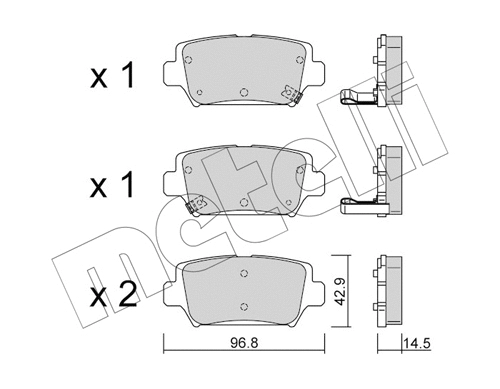 Brake Pad Set, disc brake (22-1240-0)