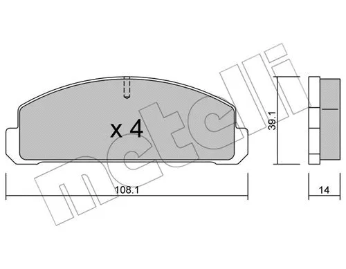 Brake Pad Set, disc brake (22-0300-0)