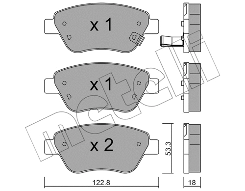 Brake Pad Set, disc brake (22-0321-2)