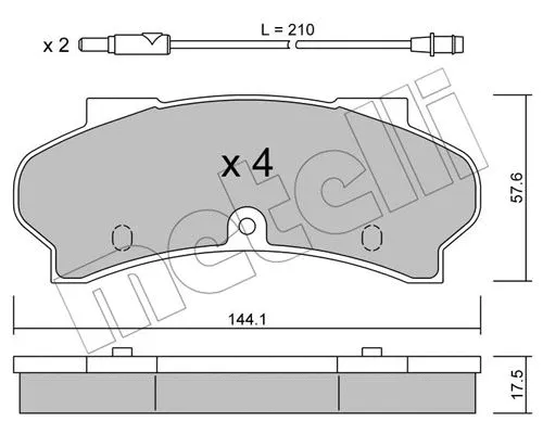 Brake Pad Set, disc brake (22-0017-1)