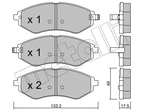 Brake Pad Set, disc brake (22-0508-1)