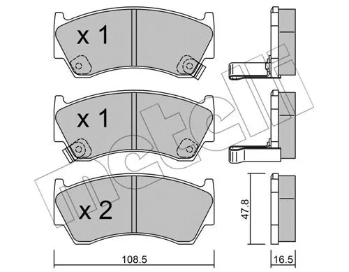 Brake Pad Set, disc brake (22-0277-0)