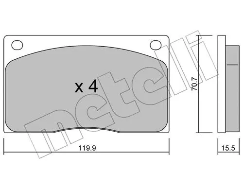 Brake Pad Set, disc brake (22-0089-0)