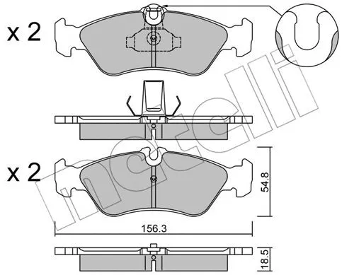 Brake Pad Set, disc brake (22-0311-0)
