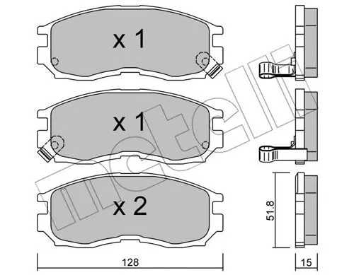 Brake Pad Set, disc brake (22-0224-0)