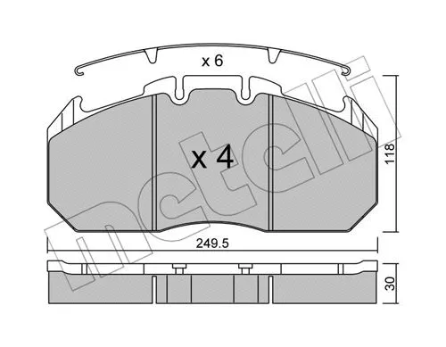 Brake Pad Set, disc brake (22-0587-0)