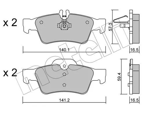 Brake Pad Set, disc brake (22-0568-0)