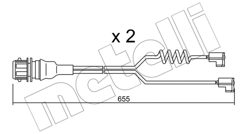 Warning Contact, brake pad wear (SU.186K)