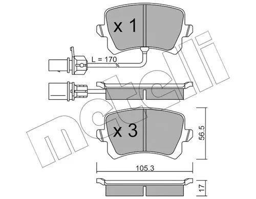 Brake Pad Set, disc brake (22-0806-1)