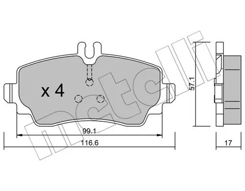 Brake Pad Set, disc brake (22-0310-0)