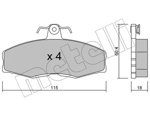 Brake Pad Set, disc brake (22-0039-0)