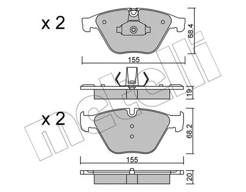 Brake Pad Set, disc brake (22-0918-0)