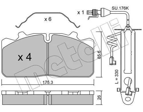 Brake Pad Set, disc brake (22-0582-2K)