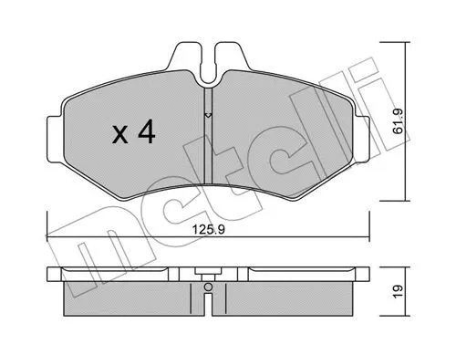 Brake Pad Set, disc brake (22-0572-0)