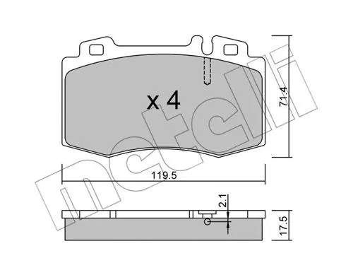 Brake Pad Set, disc brake (22-0563-0)