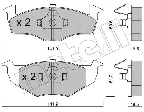 Brake Pad Set, disc brake (22-0206-1)