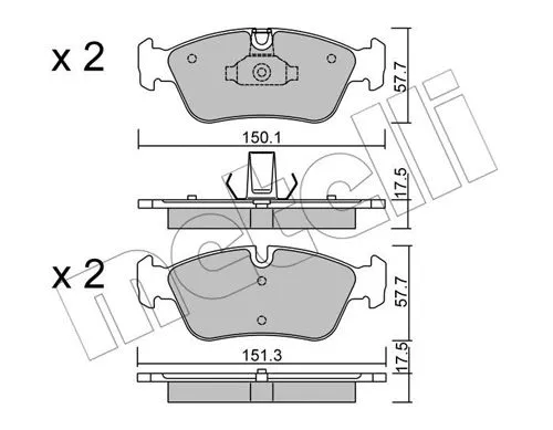 Brake Pad Set, disc brake (22-0260-0)