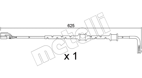 Warning Contact, brake pad wear (SU.382)
