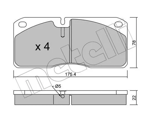 Brake Pad Set, disc brake (22-0269-0)