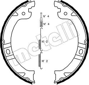 Brake Shoe Set, parking brake (53-0027K)