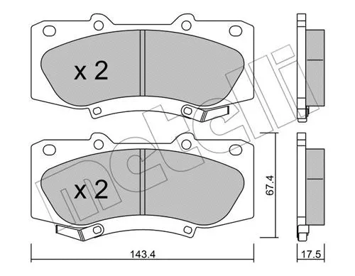 Brake Pad Set, disc brake (22-0937-0)