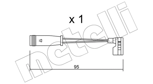 Warning Contact, brake pad wear (SU.164)