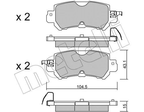 Brake Pad Set, disc brake (22-0970-0)