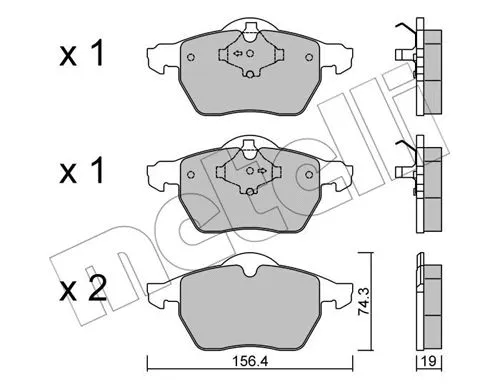 Brake Pad Set, disc brake (22-0314-1)