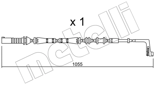 Warning Contact, brake pad wear (SU.283)