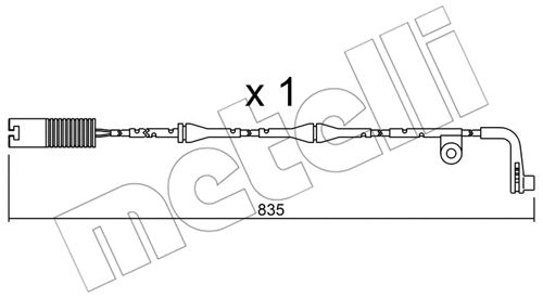 Warning Contact, brake pad wear (SU.158)