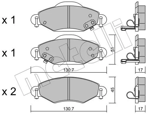 Brake Pad Set, disc brake (22-0421-0)