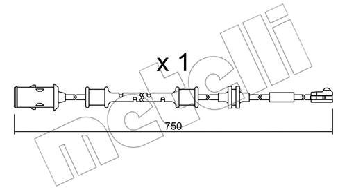 Warning Contact, brake pad wear (SU.319)