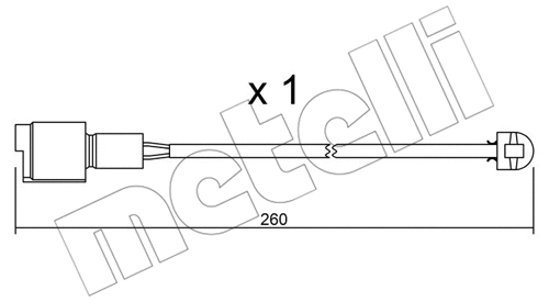 Warning Contact, brake pad wear (SU.074)
