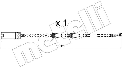 Warning Contact, brake pad wear (SU.282)