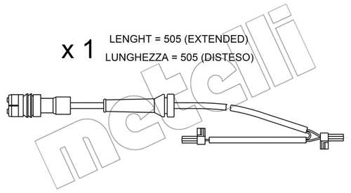 Warning Contact, brake pad wear (SU.265)