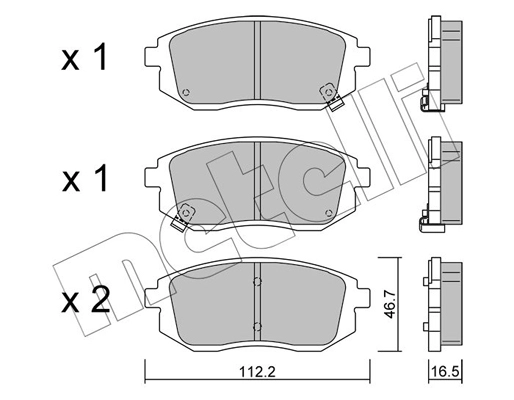 Brake Pad Set, disc brake (22-1353-0)