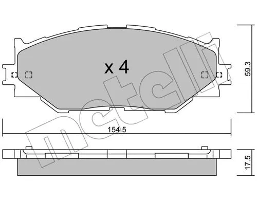 Brake Pad Set, disc brake (22-0760-0)