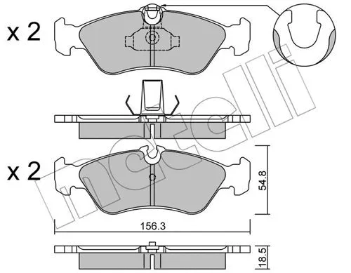 Brake Pad Set, disc brake (22-0311-1)