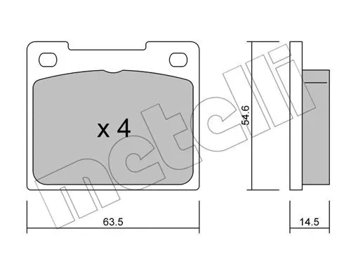 Brake Pad Set, disc brake (22-0020-0)