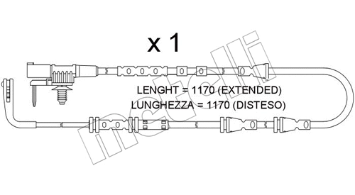 Warning Contact, brake pad wear (SU.385)