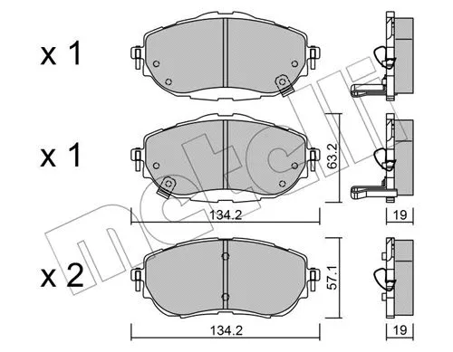 Brake Pad Set, disc brake (22-0998-0)