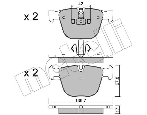 Brake Pad Set, disc brake (22-0773-6)