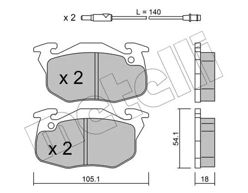 Brake Pad Set, disc brake (22-0037-2)