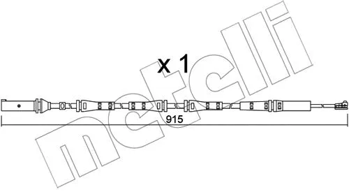 Warning Contact, brake pad wear (SU.351)