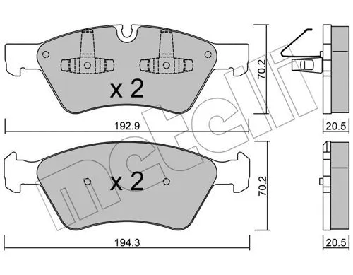 Brake Pad Set, disc brake (22-0670-0)
