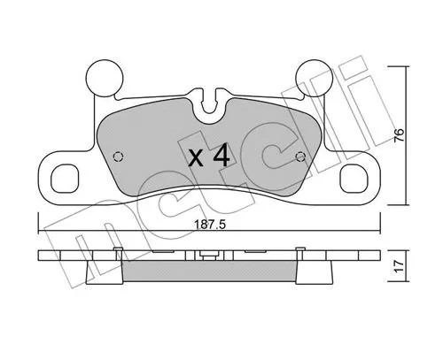 Brake Pad Set, disc brake (22-0958-0)
