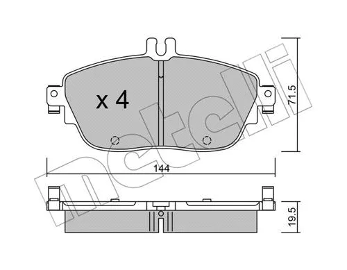 Brake Pad Set, disc brake (22-0965-0)