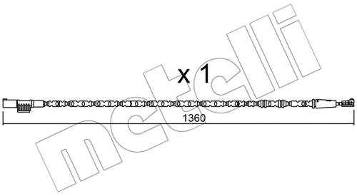 Warning Contact, brake pad wear (SU.308)