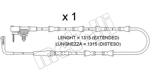 Warning Contact, brake pad wear (SU.389)