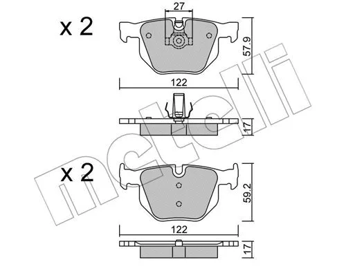 Brake Pad Set, disc brake (22-0644-0)
